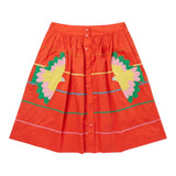 Stella Mccartney Solid Color Skirt With Red Print For Girls