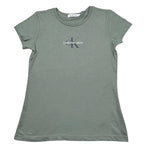 Calvin Klein T-Shirt Girocollo Tinta Unita con Stampa per Bambino IG0IG014700XX VERDE CALVIN KLEIN 