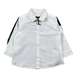 Daniele Alessandrini Camicia Manica Lunga Tinta Unita con Stampa per Neonato 1291C0826 PANNA DANIELE ALESSANDRINI 