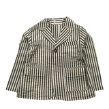 Zhoe &amp; Tobiah Cream Striped Solid Color Jacket For Boys