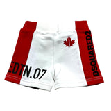Dsquared2 Two-Tone Bermuda Shorts With Print Tracksuit Model White/Red For Newborns