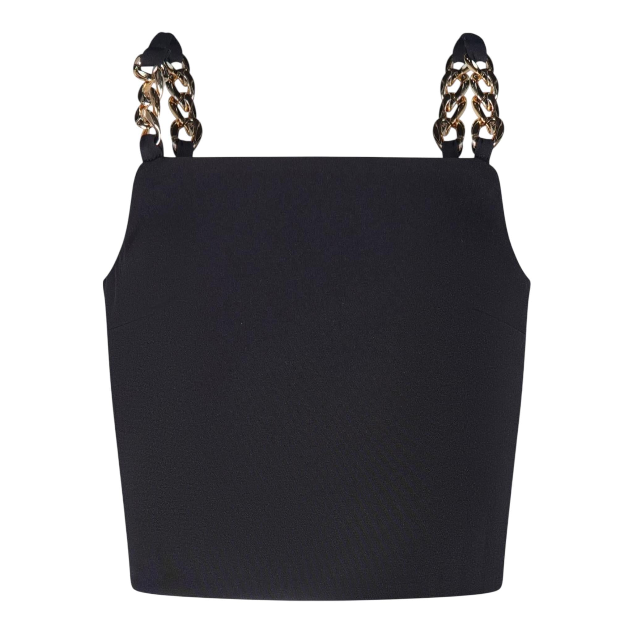 Fun & Fun Top Bretelline Tinta Unita per Bambina FCJTP16591 NERO FUN & FUN 