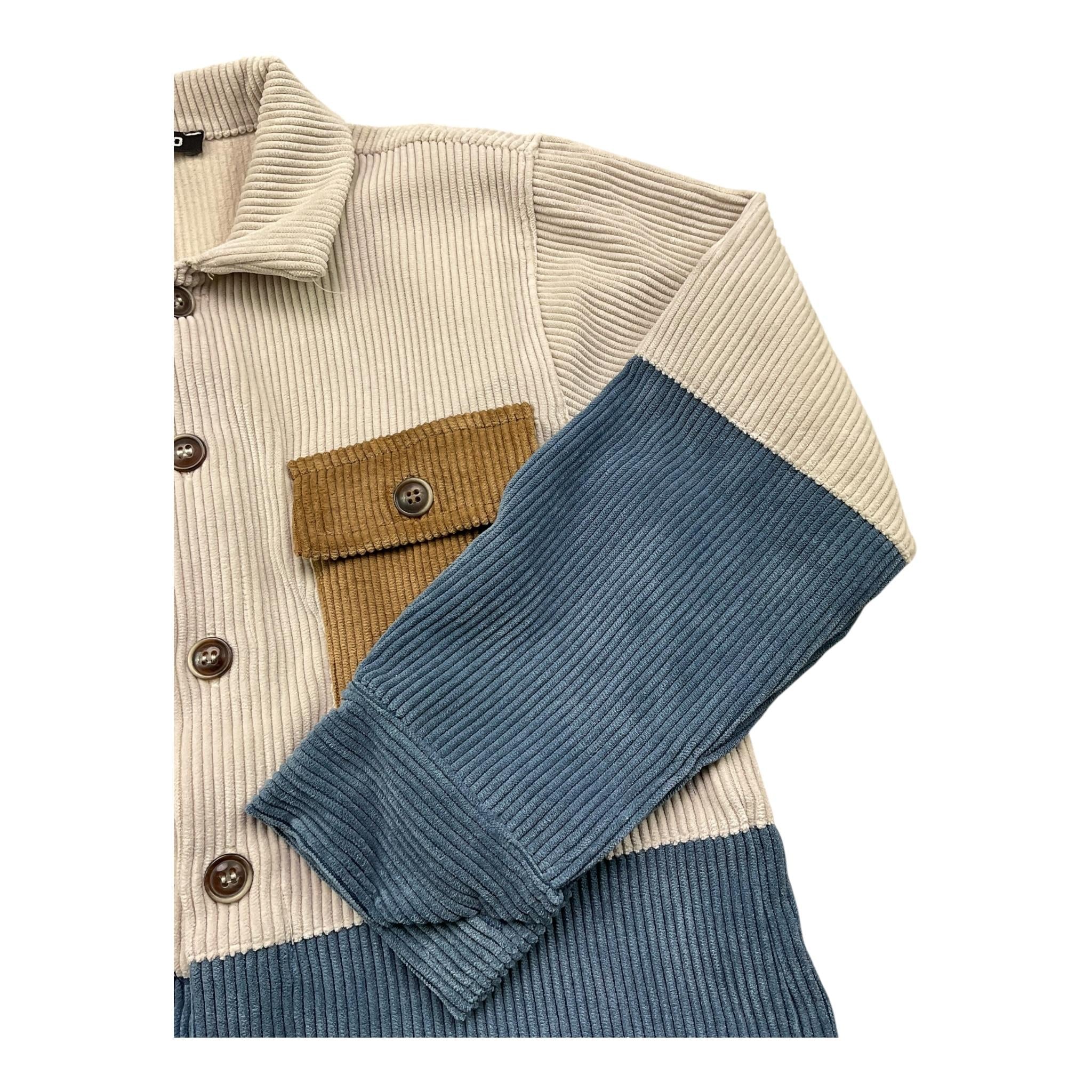 NEVER TOO camicia manica unga tricolore Panna per Bambino MT2218B PANNA NEVER TOO 