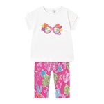 Mayoral Completo 2 Pezzi T-Shirt-Leggins per Neonata 1739 BIANCO/FUXIA MAYORAL 