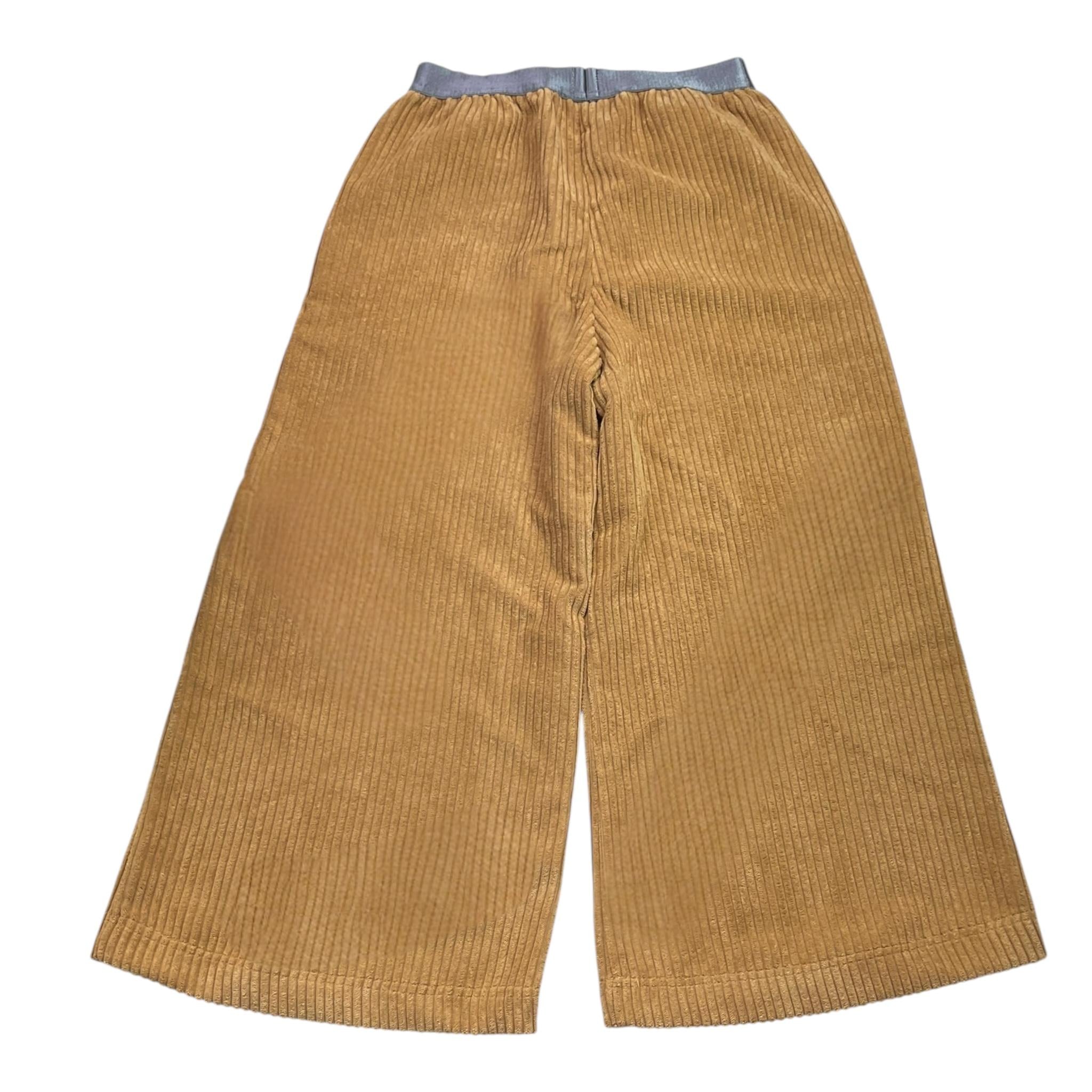 CAFFE' D'ORZO pantalone tinta unita con elastico in vita modello a palazzo Cammello per Bambina ZV6A20 CAMMELLO CAFFE' D'ORZO 