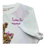 Saint Barth T-Shirt Girocollo Tinta Unita con Stampa per Bambina LEOPERD BIANCO SAINT BARTH 