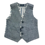 Manuel & Frank Gilet Tinta Unita con Fantasia A Righe per Bambino MF5192B GRIGIO MANUEL & FRANK 