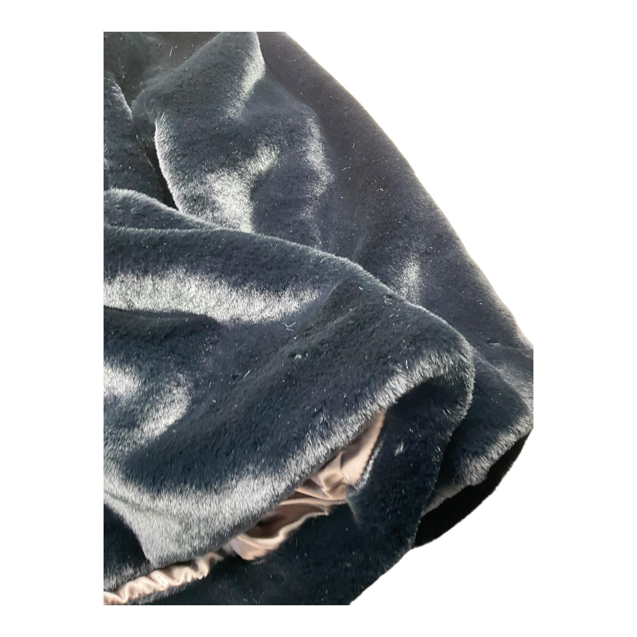 FRANCESCA CONOCI pelliccia tinta unita con zip e cappuccio Nero per Bambina 2728 NERO FRANCESCA CONOCI 