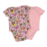 Moschino Set 3 Pezzi Body-Bavetta per Neonata MMY08D ROSA MOSCHINO 