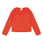 Carre'Ment Beau Cardigan Tinta Unita con Trafori per Neonata Y05219 CORALLO CARRE'MENT BEAU 
