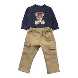 THE ROAD KING completo 2pz bicolore felpa-pantalone Blu per Neonato K069 BLU THE ROAD KING 