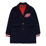 DSQUARED2 cappotto tinta unita con ricami Blu per Bambino DQ2592 BLU DSQUARED2 