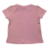 M+E' Plain Pink T-Shirt with Perforations for Baby Girls