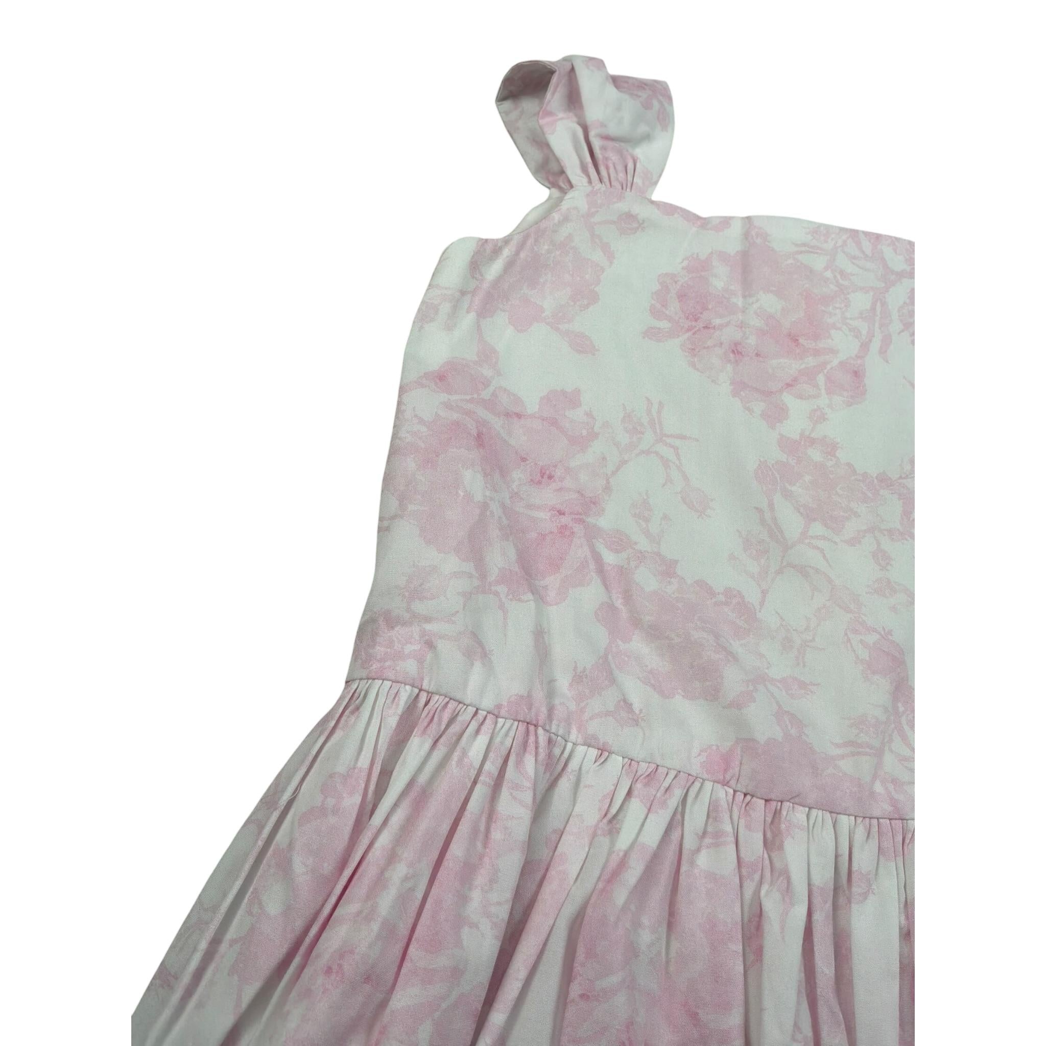 M+E' Abito Giromanica Tinta Unita Stampa Fantasia per Neonata UE1819 BIANCO M+E' 