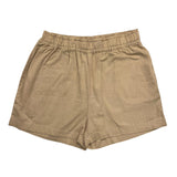 Name.It Solid Color Shorts With Elastic Waist Beige For Girls
