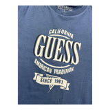 GUESS shirt girocollo tinta unita con stampa Blu per Neonato N4YI30K8HM4XX BLU GUESS 