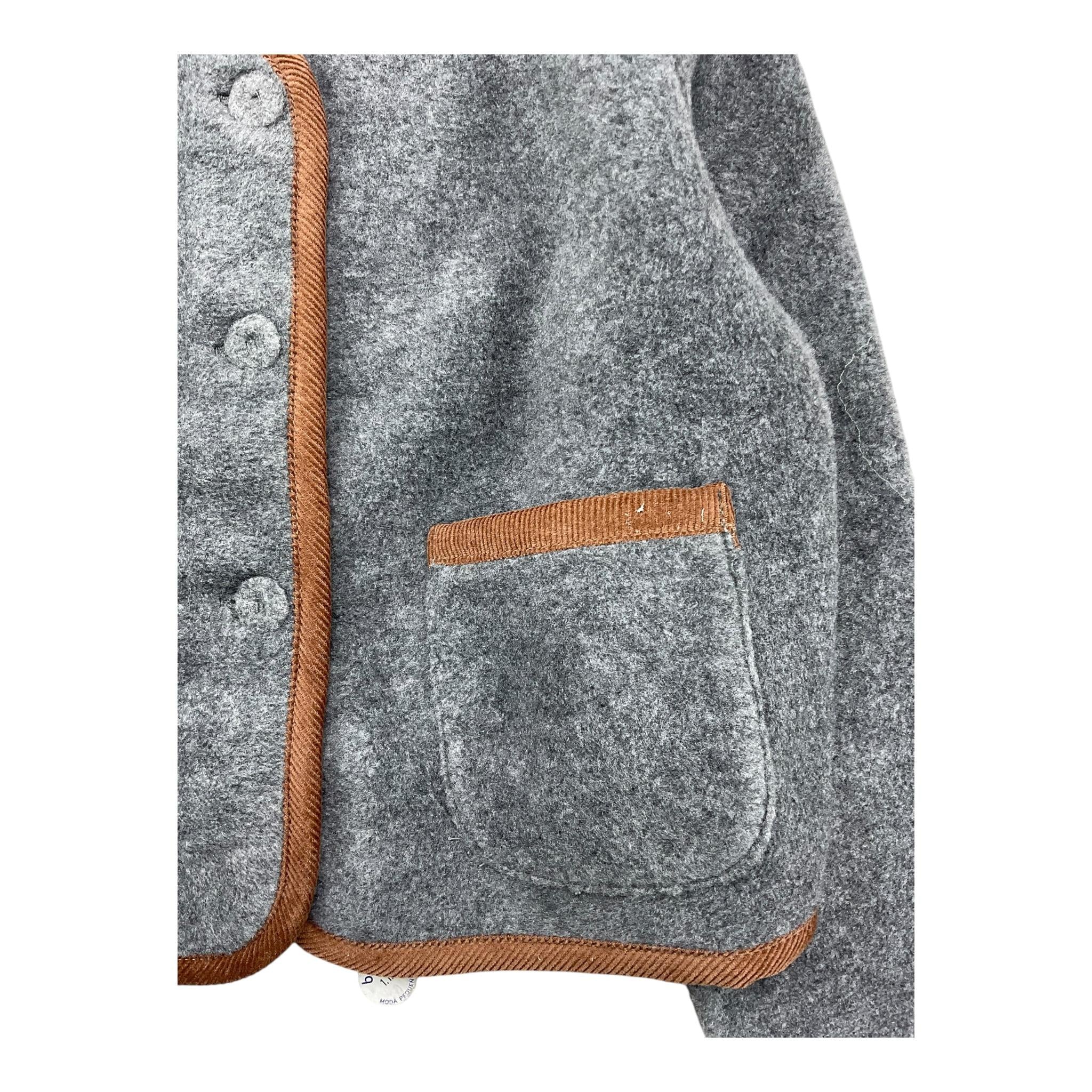 ZHOE & TOBIAH cardigan tinta unita con profili in contrasto Grigio per Bambino WWT6J GRIGIO ZHOE & TOBIAH 