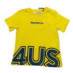 Trussardi T-Shirt Tinta Unita Girocollo con Stampa per Neonato TSP1143B GIALLO TRUSSARDI 