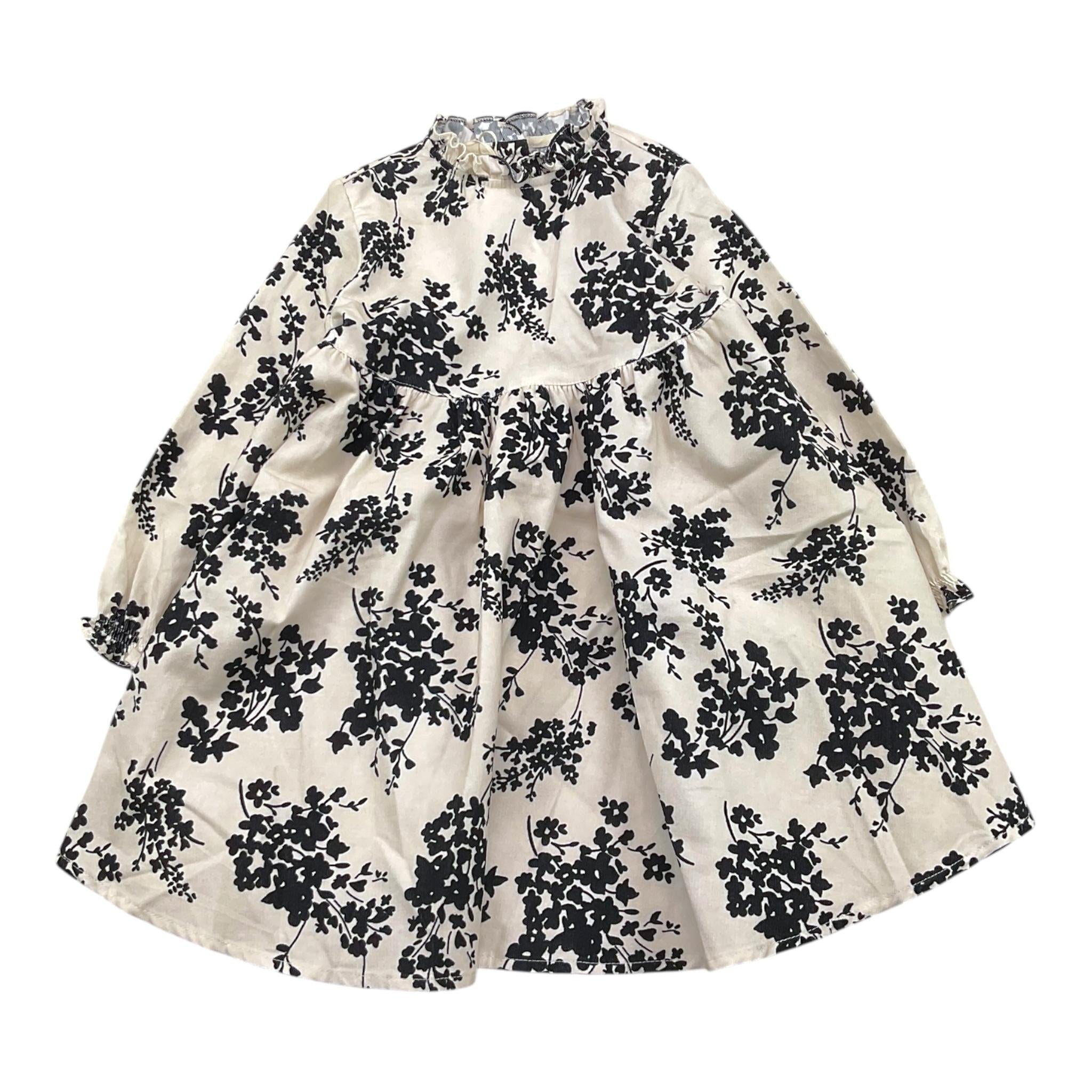 ZHOE & TOBIAH abito tinta unita con stampa fiori Beige per Bambina VFL2 BEIGE ZHOE & TOBIAH 