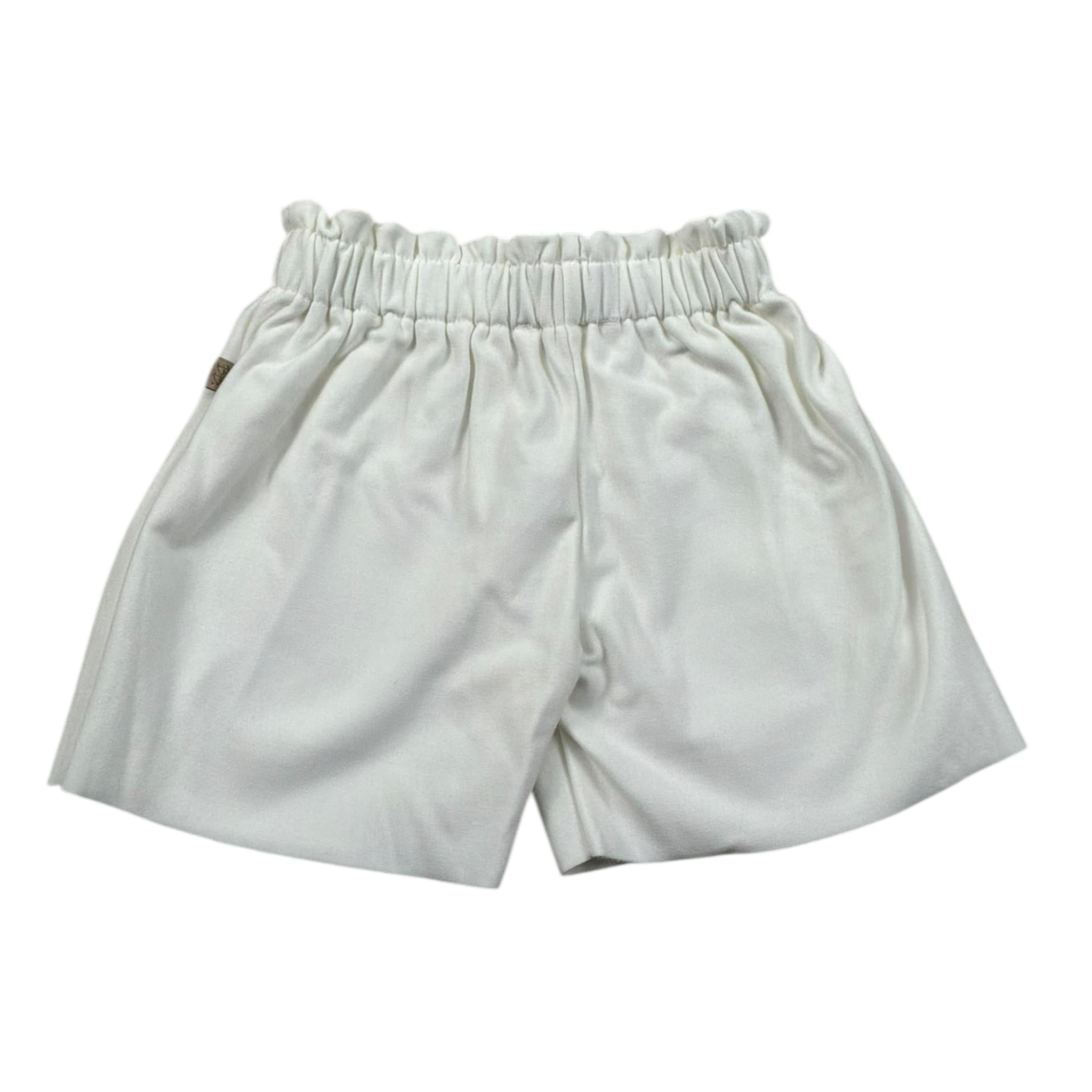 Bamboom+Babies Short Tinta Unita con Elastico In Vita per Neonata 866 BIANCO BAMBOOM+BABIES 