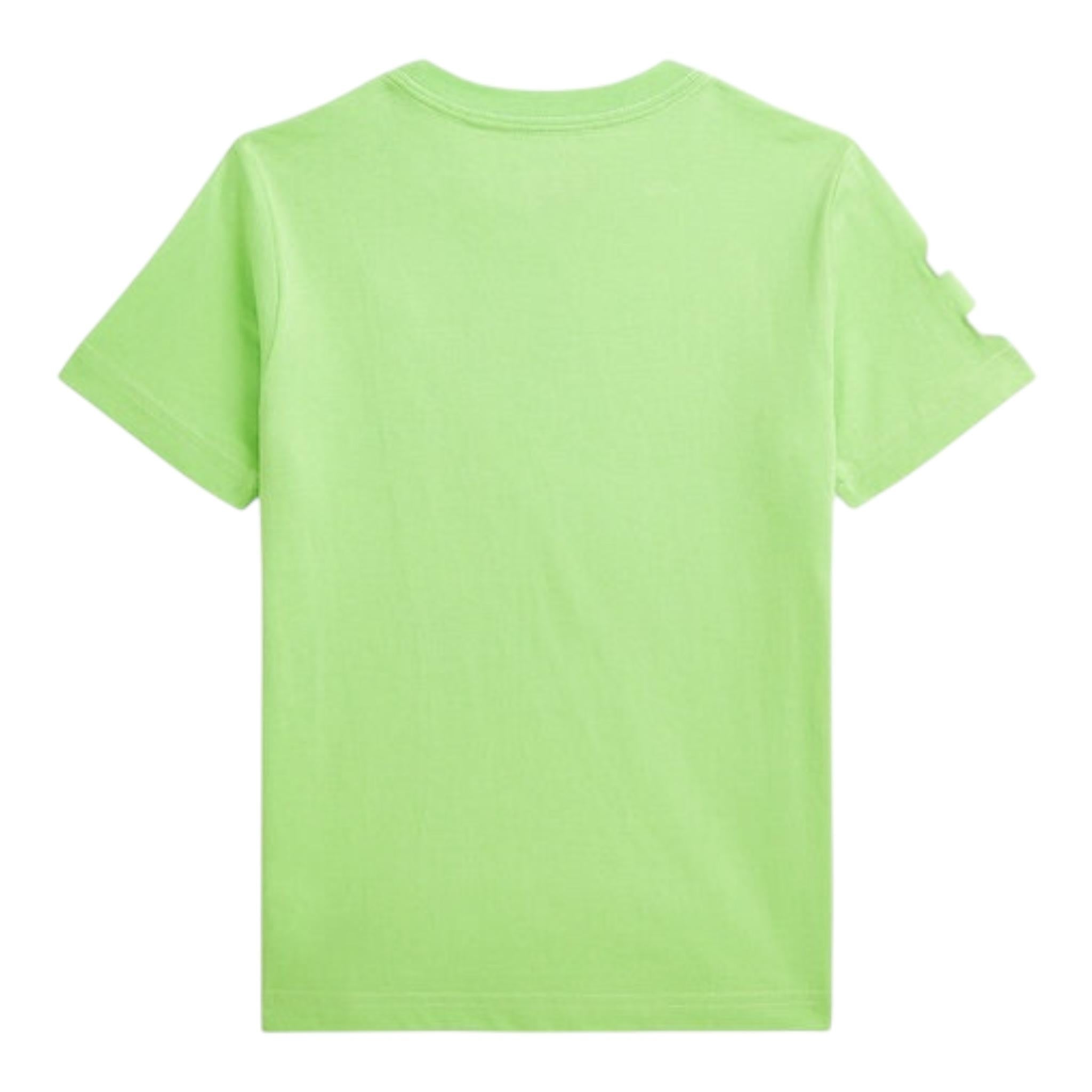 Ralph Lauren T-Shirt Girocollo Tinta Unita con Stampa per Bambino 323832097061 VERDE RALPH LAUREN 