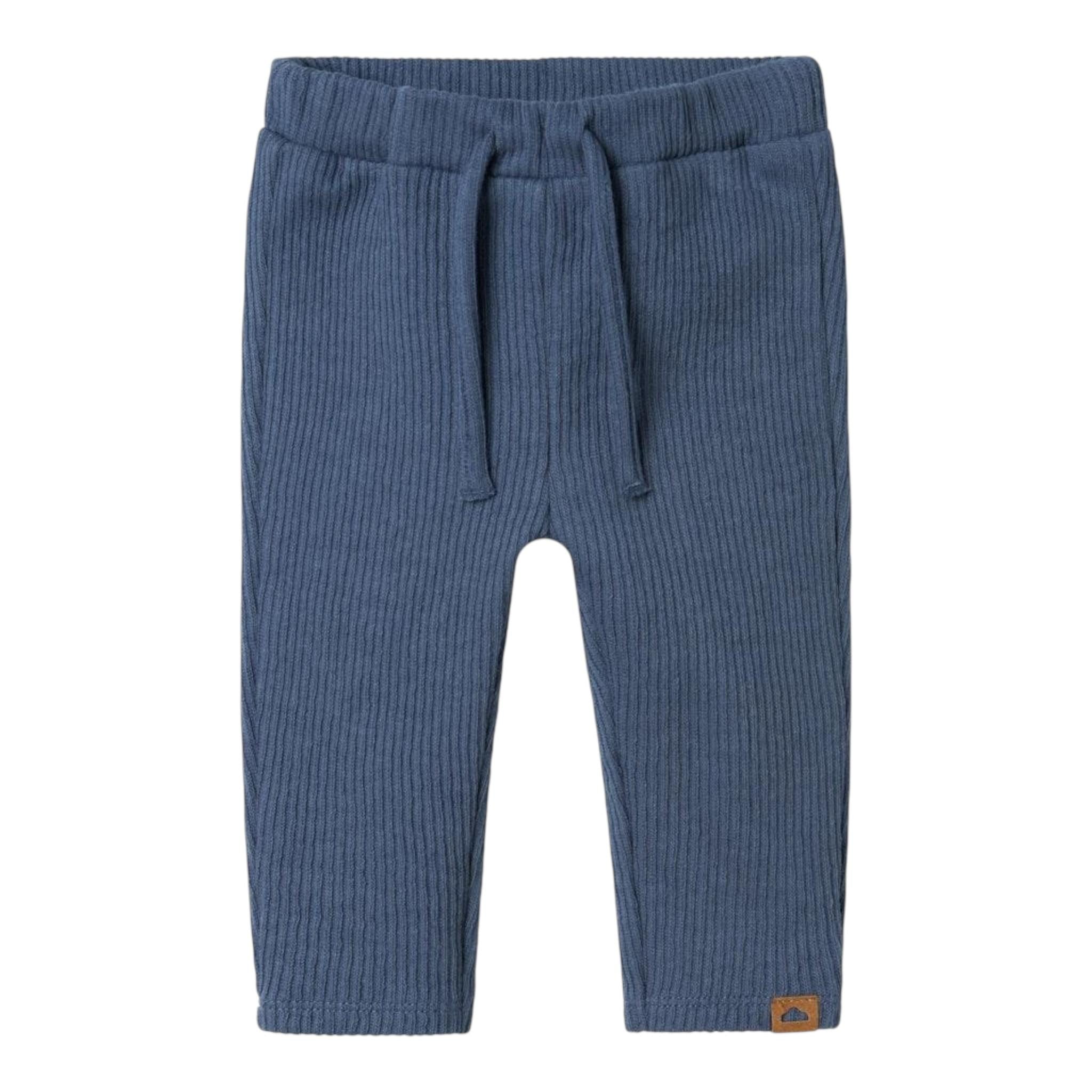 NAME IT pantalone tinta unita con girovita regolabile Blu per Neonato 13233496 BLU NAME IT 