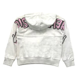 Disclaimer Plain Printed White Hoodie For Girls