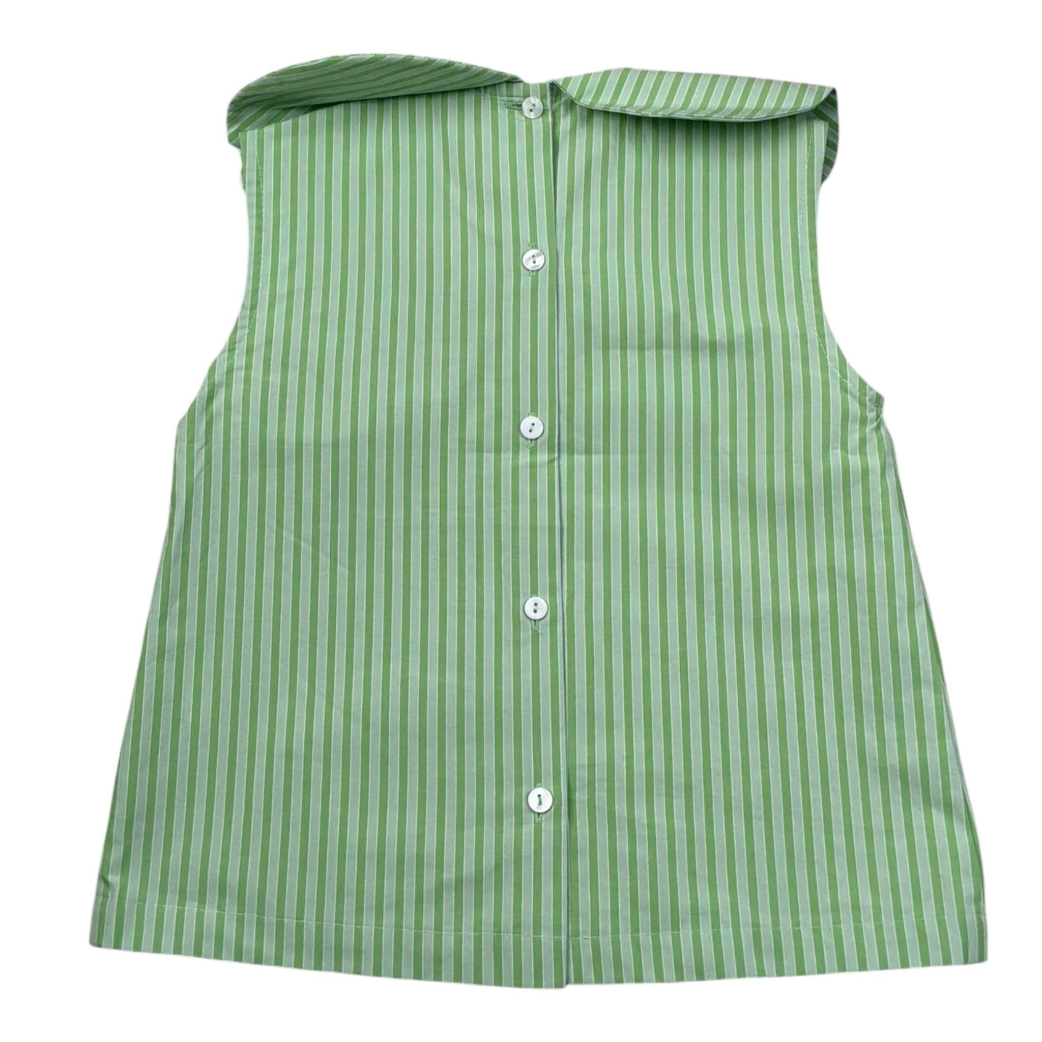Ilfarobimbi Camicia Tinta Unita con Applicazione Fiocco per Bambina IFB50156 VERDE ILFAROBIMBI 