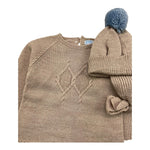 MAC ILUSIO'N completo 3 pezzi maglia-ghettina-cappello Beige per Neonato 9401 BEIGE MAC ILUSIO'N 