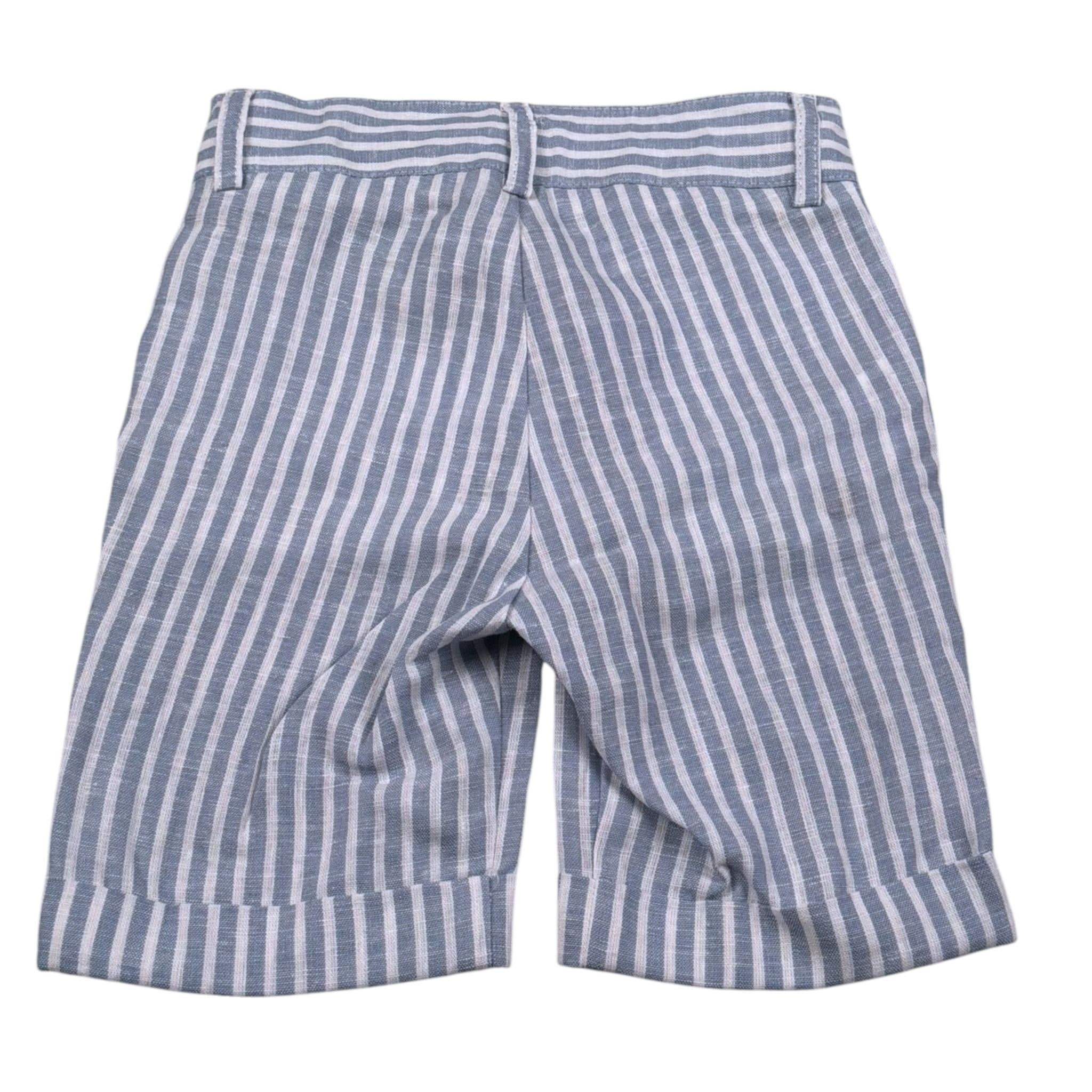 Aletta Bermuda Tinta Unita con Girovita Regolabile per Neonato M22044X AZZURRO ALETTA 