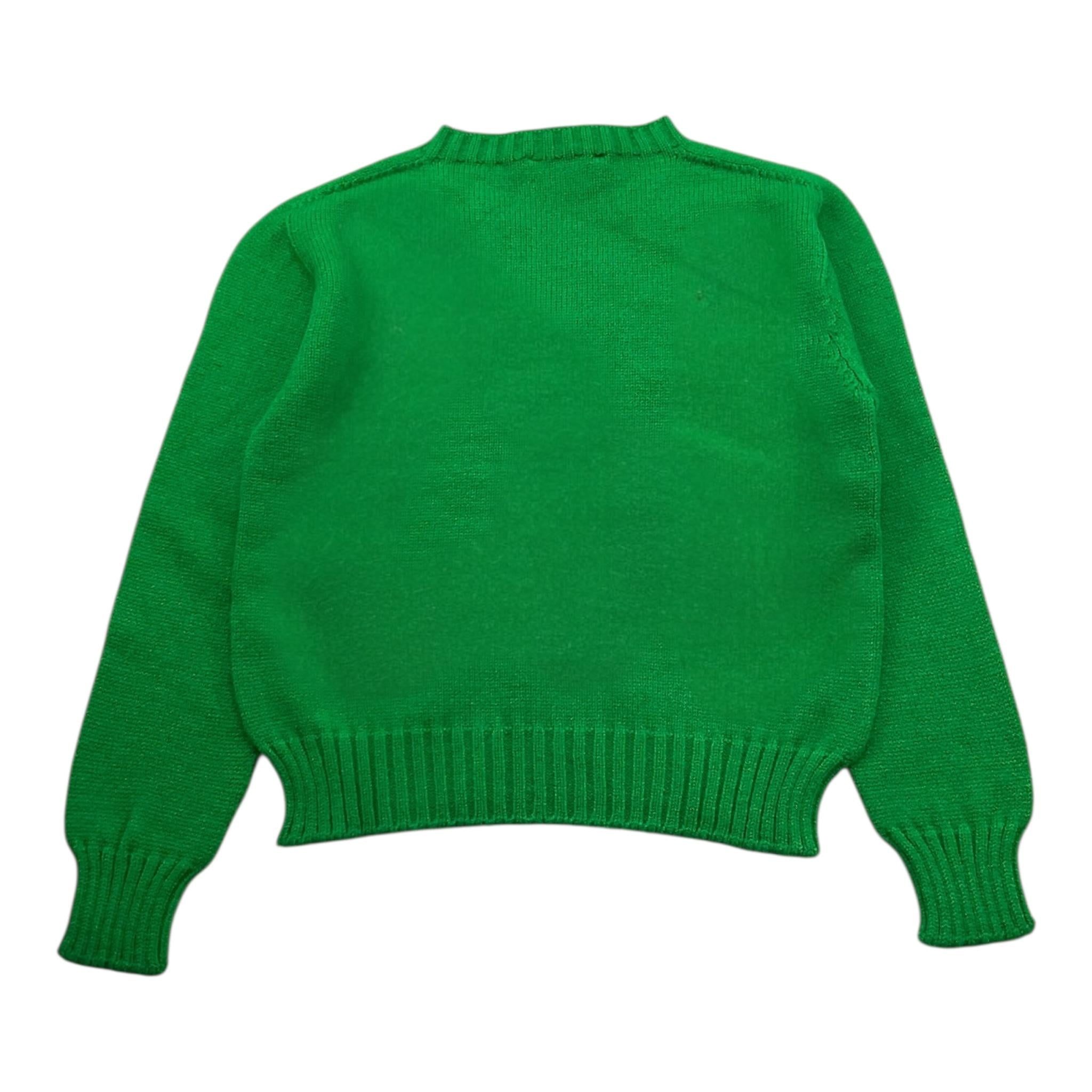 VICOLO maglia girocollo tinta unita con stampa Verde per Bambina 3141W00160X VERDE VICOLO 