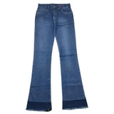 Twinset Jeans Solid Color Blue Flare Model For Girls