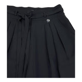 Alice Pi Solid Color Palazzo Pants with Elastic Waist Black for Girls