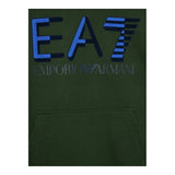 EMPORIO ARMANI felpa tinta unita con cappuccio e stampa Verde per Bambino 6RBM64 VERDE EMPORIO ARMANI 