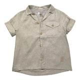 Eleventy Solid Color Shirt Half Sleeve Grey For Boys