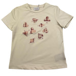 TRUSSARDI t-shirt girocollo tinta unita con stampa Panna per Bambina TGA25122TS PANNA TRUSSARDI 