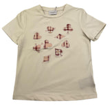 TRUSSARDI t-shirt girocollo tinta unita con stampa Panna per Bambina TGA25122TS PANNA TRUSSARDI 