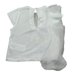 M+E' T-Shirt Girocollo Tinta Unita con Tulle per Neonata UE1768NX BIANCO M+E' 