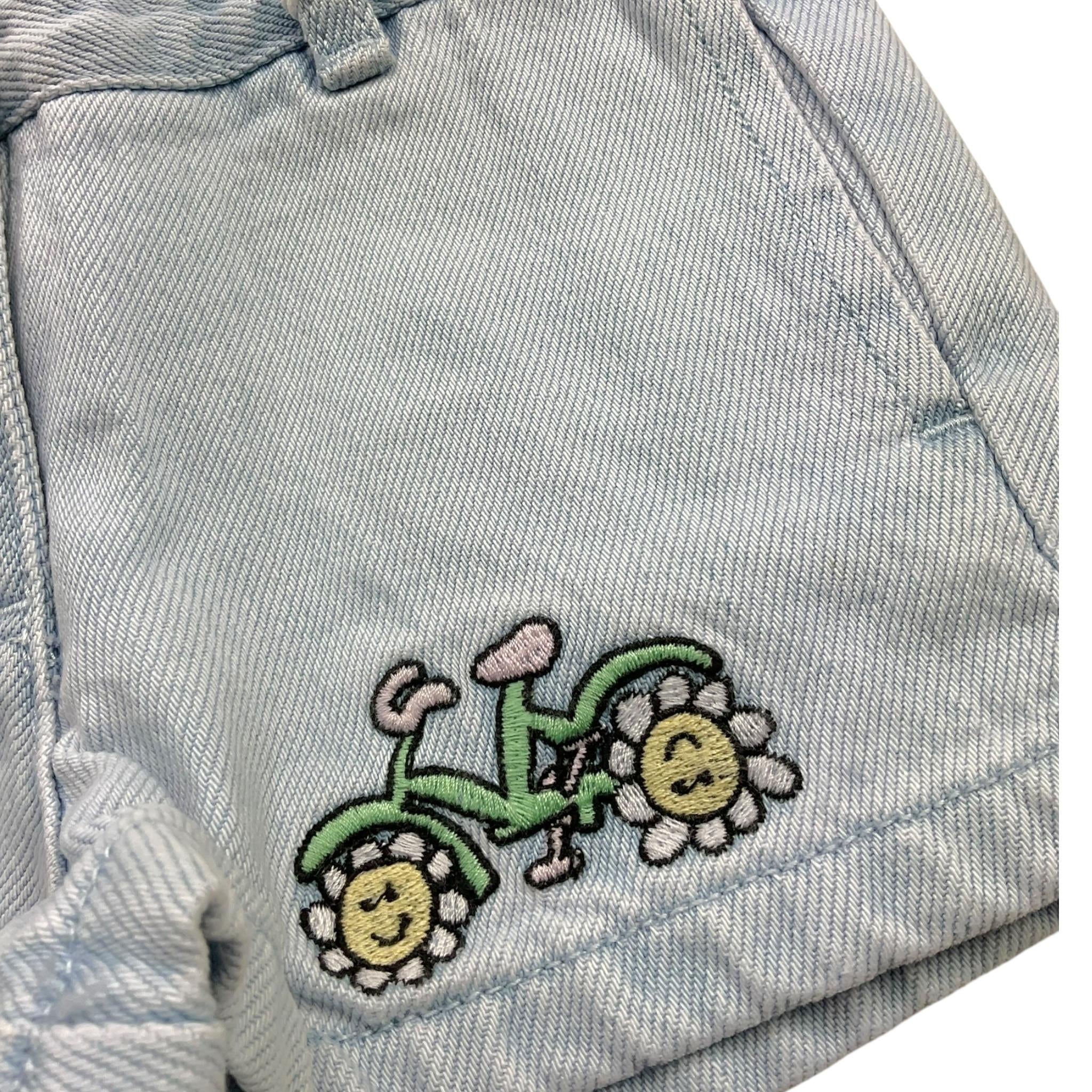 Stella Mccartney Short In Denim Tinta Unita con Girovita Regolabile per Neonata TW6A09N AZZURRO STELLA McCARTNEY 