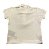 Trussardi Polo Half Sleeve Solid Color with Contrast Buttons Cream for Newborns