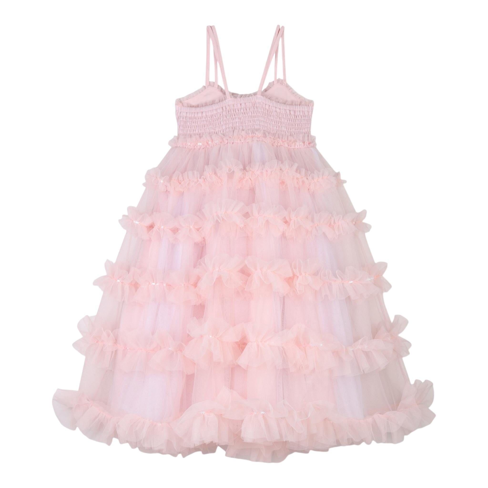 Billieblush Abito Cerimonia Tinta Unita con Tulle  per Neonata U20976NX ROSA BillIEBLUSH 