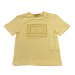 Elisabetta Franchi T-Shirt Girocollo Tinta Unita con Stampa Traforata per Bambina EGTS096 GIALLO ELISABETTA FRANCHI 