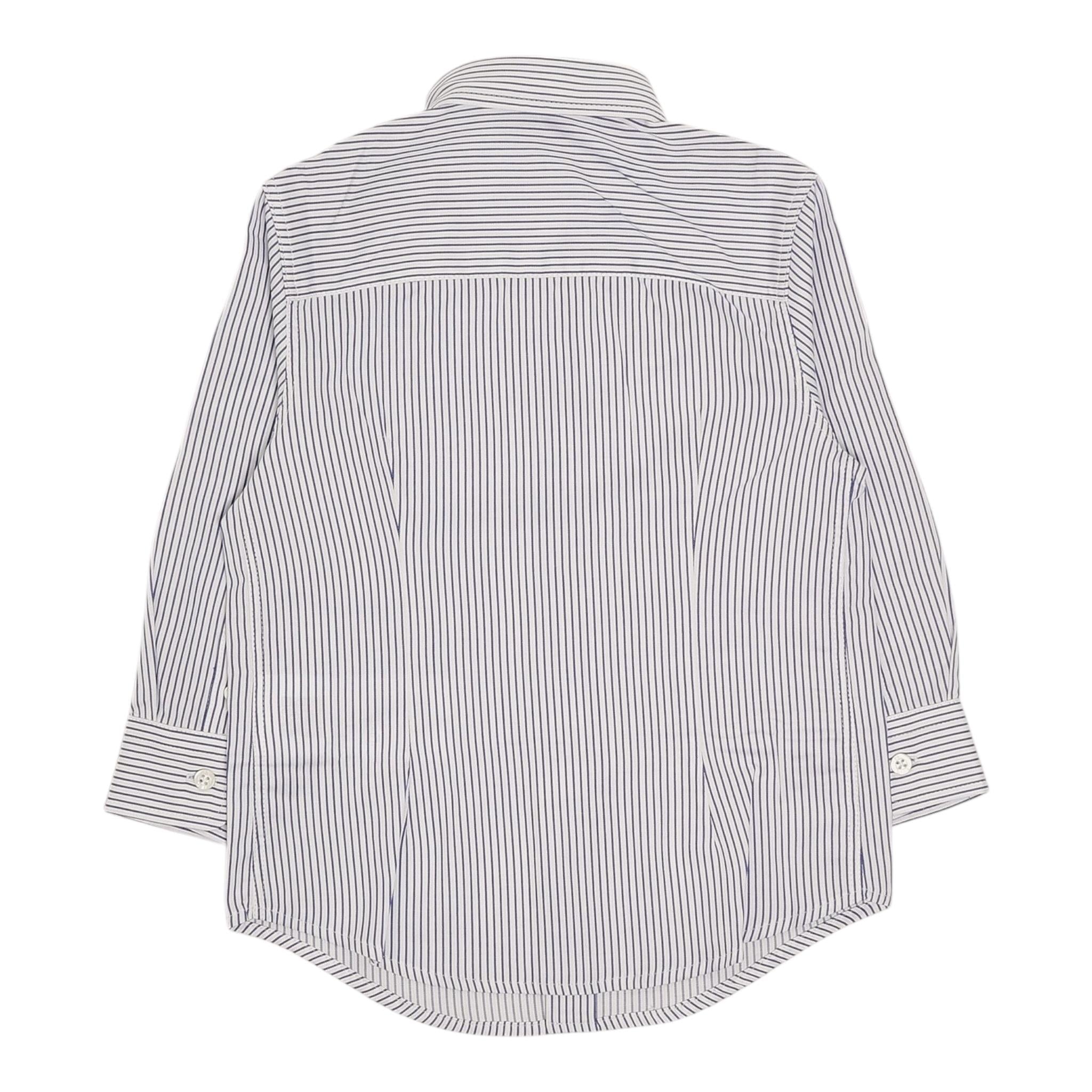 Fay Camicia Tinta Unita con Fantasia A Righe per Bambino FW5P20 BIANCO/BLU FAY 