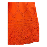 Mariuccia Palazzo Pants Solid Color Orange Sangallo Lace For Girls