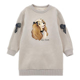 MONNALISA abito felpa tinta unita glitterato Beige per Bambina 19D0901 BEIGE MONNALISA 