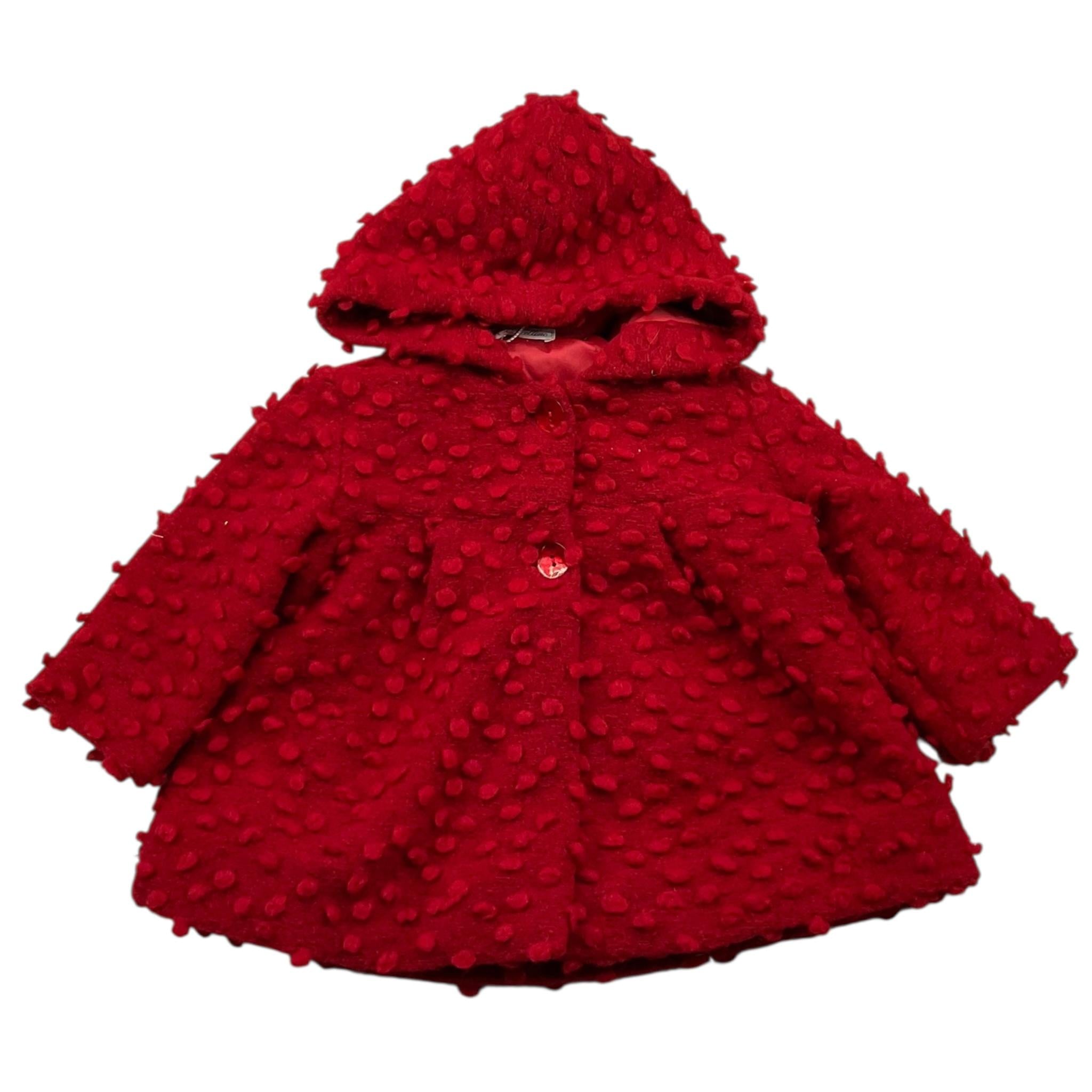 BARCELLINO cappotto tinta unita con cappuccio Rosso per Neonata 43388 ROSSO BARCELLINO 