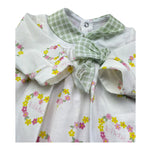 Le Bebe Tutina Manica Lunga Tinta Unita Fantasia Floreale per Neonata LBG6244 BIANCO LE BEBE 