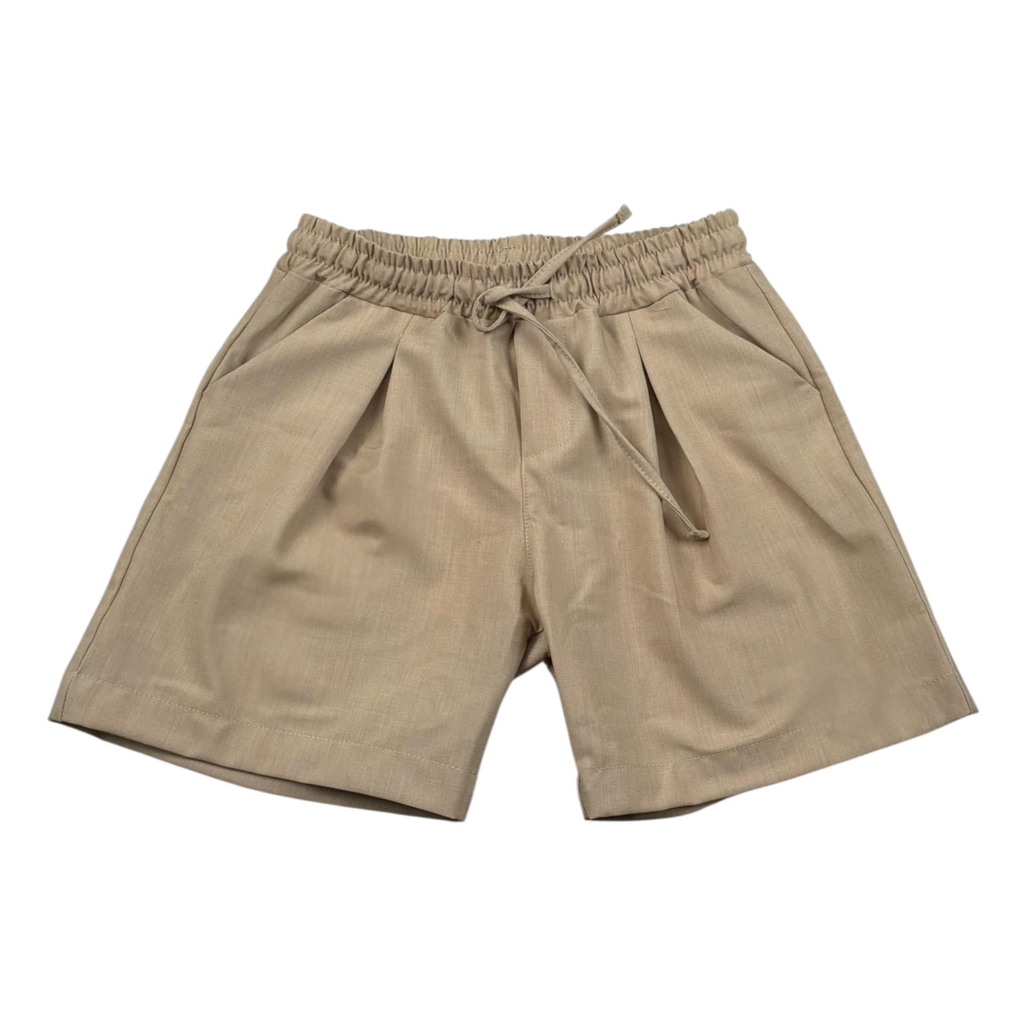 M+E' Bermuda Tinta Unita con Elastico In Vita per Neonato UEM0549 BEIGE M+E' 