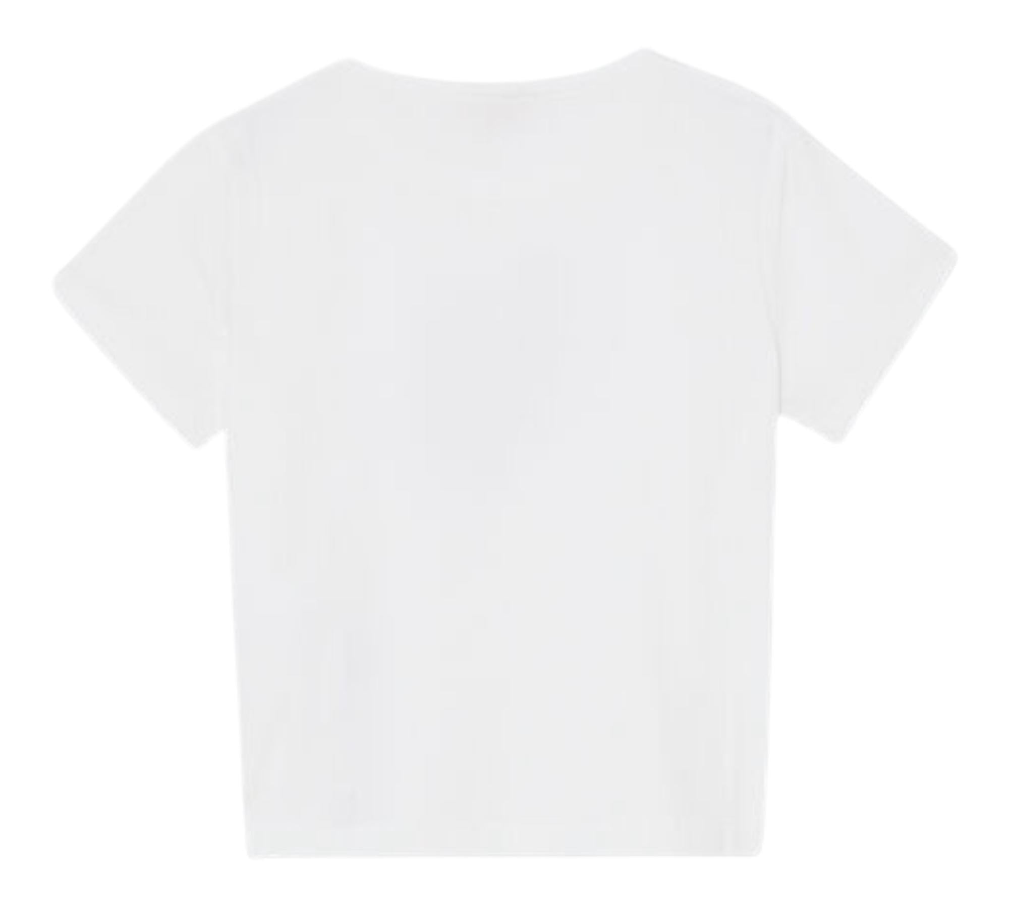 Liu Jo T-Shirt Girocollo Tinta Unita con Brillantini per Bambina GA5119X BIANCO LIU JO 