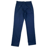 Dan John Blue Adjustable Waist Solid Color Pants For Boys